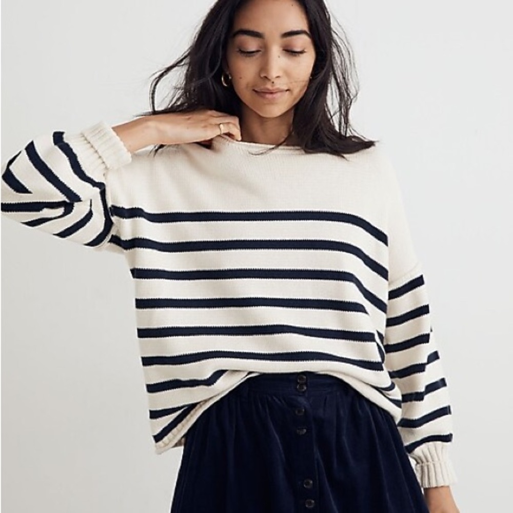 Madewell Stripe Circus (Conway) Crew Oversized Sweater
Antique Cream, S